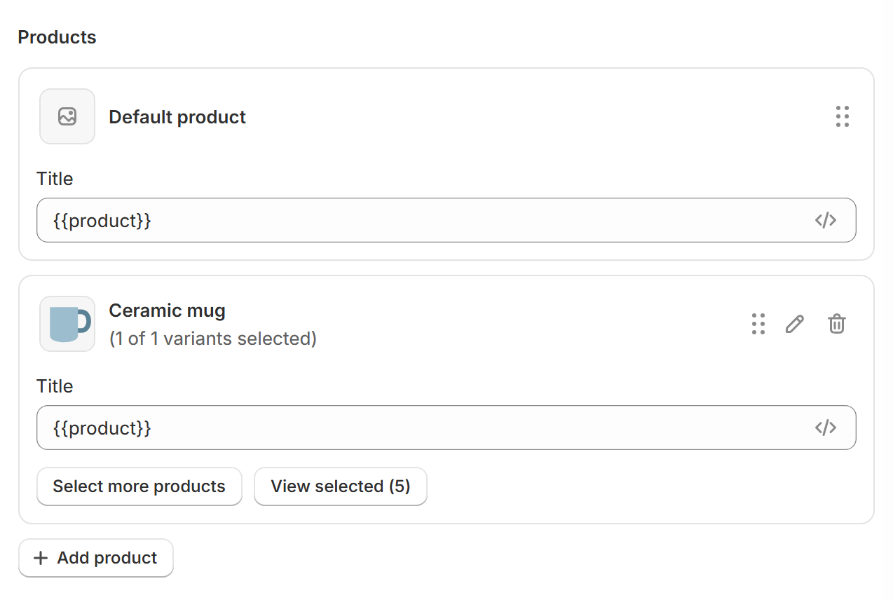 Mix and match products with changeable products and Add product