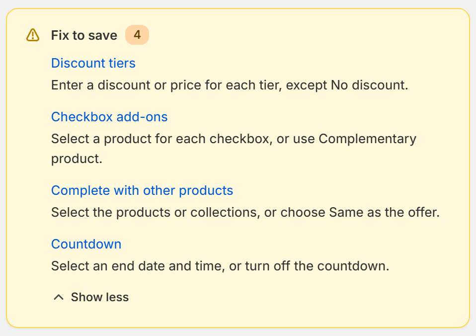 Fix to save card listing the problems to solve, each with a link